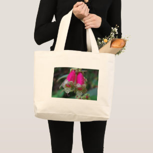 Leopard-Blumen-Entwurf Jumbo Stoffbeutel