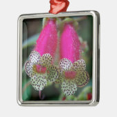 Leopard-Blumen-Entwurf Silbernes Ornament (Links)