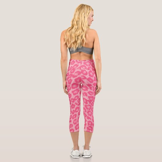 Leopard Blush Capri Leggings (Rückseite)