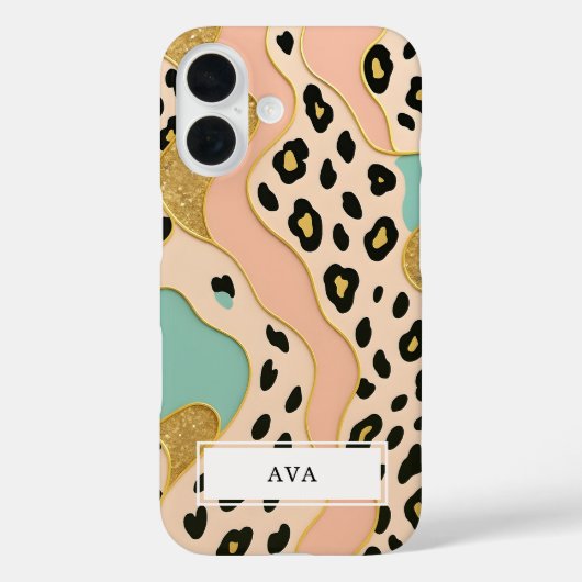 Leopard-Blush-Pink-Muster Case-Mate iPhone Hülle (Rückseite)
