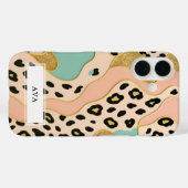 Leopard Blush Pink Pattern Case-Mate iPhone Hülle (Rückseite (Horizontal))