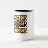 Leopard-Bogen-Lehrer-Schule-Bleistift-Cute-Klassen Tasse (Zentrum)