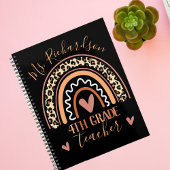 Leopard Bohemisch Rainbow Add Node Teacher Name Pl Planer