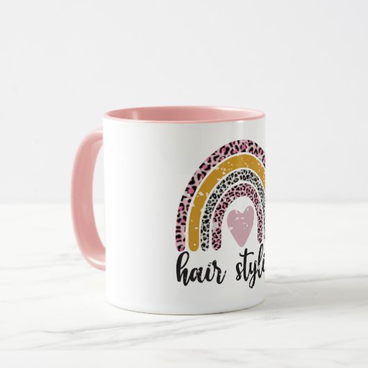 Leopard Boho Hairstylist Tasse (Vorderseite Links)