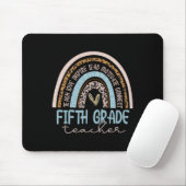 Leopard Boho Rainbow Back To S Mousepad (Mit Mouse)