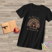 Leopard Boho Rainbow Name des Lehrers T-Shirt