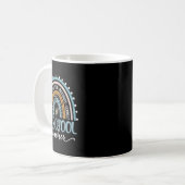 Leopard Boho Rainbow Zurück zur Schule Kaffeetasse (Vorderseite Links)