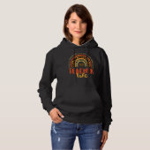 Leopard Boho Regenbogenlehrer Leben Niedlich Letzt Hoodie (Vorne ganz)
