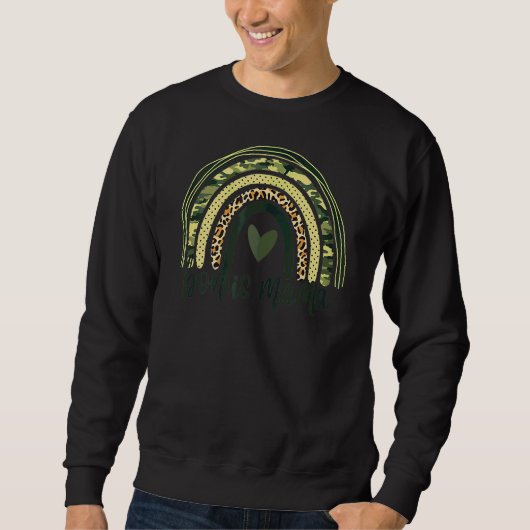 Leopard Bonus Mama Rainbow Step Mama Sweatshirt (Vorderseite)