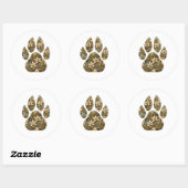 Leopard Botanical Footprint Nature Sticker (Blatt)