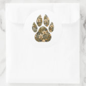 Leopard Botanical Footprint Nature Sticker (Tasche)