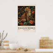 Leopard Botanischer Kunstdruck im Stil von William Poster (Küche)