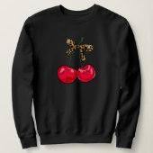 Leopard Bow Cherry Sweatshirt - Trendy and Fun (Design vorne)