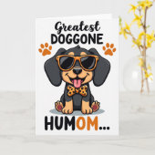 Leopard Bow Wow Grußkarte Karte (Gelbe Blume)