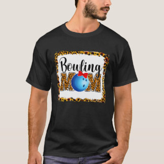 Leopard Bowling Mama Liebe Muttertag T-Shirt
