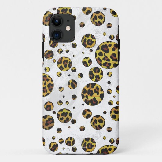 Leopard Braun und Gelb Punkte Case-Mate iPhone Hülle (Rückseite)