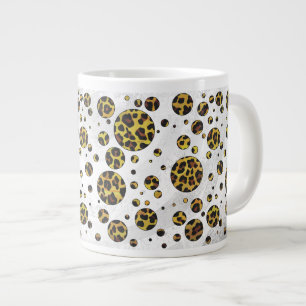 Leopard Braun und Gelb Punkte Jumbo-Tasse