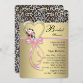 Leopard-Brautparty Einladung (Vorne/Hinten)