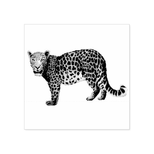 Leopard-Briefmarke Gummistempel (Prägung)
