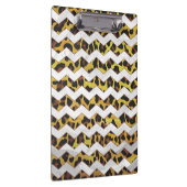 Leopard Brown and Yellow Cevron Print Klemmbrett (Rechts)