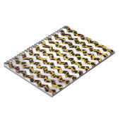 Leopard Brown and Yellow Cevron Print Notizblock (Linke Seite)