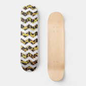 Leopard Brown and Yellow Cevron Print Skateboard (Vorderseite)