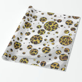 Leopard Brown and Yellow Polka Dot Geschenkpapier (Ungerollt)