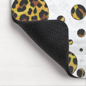 Leopard Brown and Yellow Polka Dot Mousepad (Ecke)