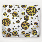 Leopard Brown and Yellow Polka Dot Mousepad (Vorne)