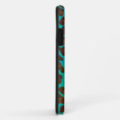 Leopard Brown und Aquamarin Print Case-Mate iPhone Hülle (Hinten/Rechts)