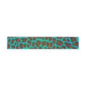 Leopard Brown und Aquamarin Print Einladungsbanderole (Flach)