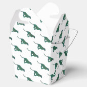 Leopard Brown und Aquamarin Print Geschenkschachtel (Geöffnet)