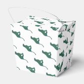 Leopard Brown und Aquamarin Print Geschenkschachtel (Rückseite)