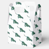 Leopard Brown und Aquamarin Print Geschenkschachtel (Geöffnet)