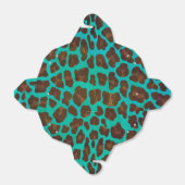 Leopard Brown und Aquamarin Print Geschenkschachtel (Ungefaltet)
