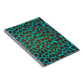 Leopard Brown und Aquamarin Print Notizblock (Rechte Seite)