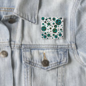 Leopard Brown und Aquamarin PrintPolka Dots Button (Beispiel)
