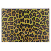 Leopard, Brown und Gelb-Druck-Glasplatine Schneidebrett (Vorderseite)