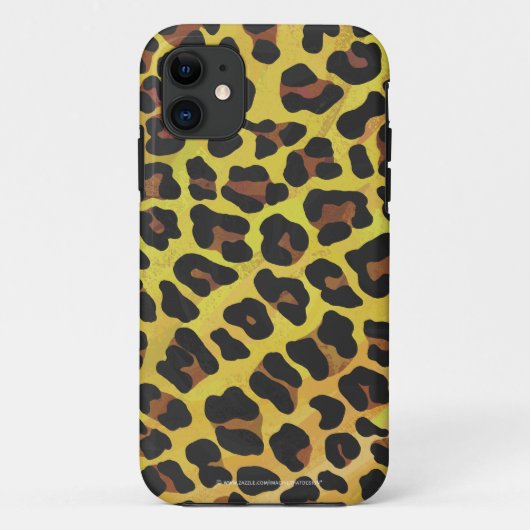 Leopard Brown und Gelb Print Case-Mate iPhone Hülle (Rückseite)
