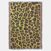 Leopard Brown und Gelb Print Decke (Vorderseite Vertikal)
