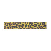 Leopard Brown und Gelb Print Einladungsbanderole (Flach)