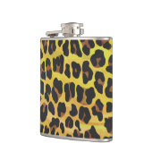 Leopard Brown und Gelb Print Flachmann (Links)