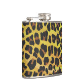 Leopard Brown und Gelb Print Flachmann (Rechts)