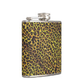 Leopard Brown und Gelb Print Flachmann (Rechts)