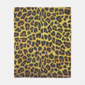 Leopard Brown und Gelb Print Fleecedecke (Vorderseite)