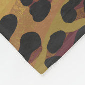 Leopard Brown und Gelb Print Fleecedecke (Ecke)