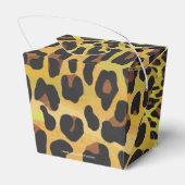 Leopard Brown und Gelb Print Geschenkschachtel (Rückseite)