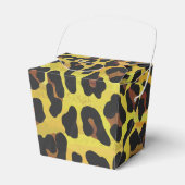 Leopard Brown und Gelb Print Geschenkschachtel (Vorderseite)