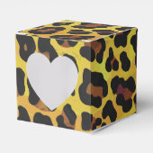 Leopard Brown und Gelb Print Geschenkschachtel (Vorderseite)