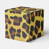 Leopard Brown und Gelb Print Geschenkschachtel (Rückseite)